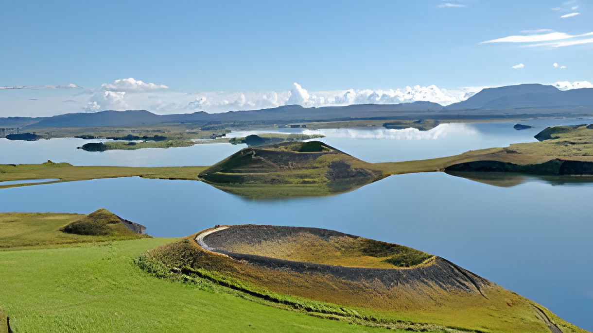 Godafoss Waterfall,  Lava Labyrinth & Hot Springs