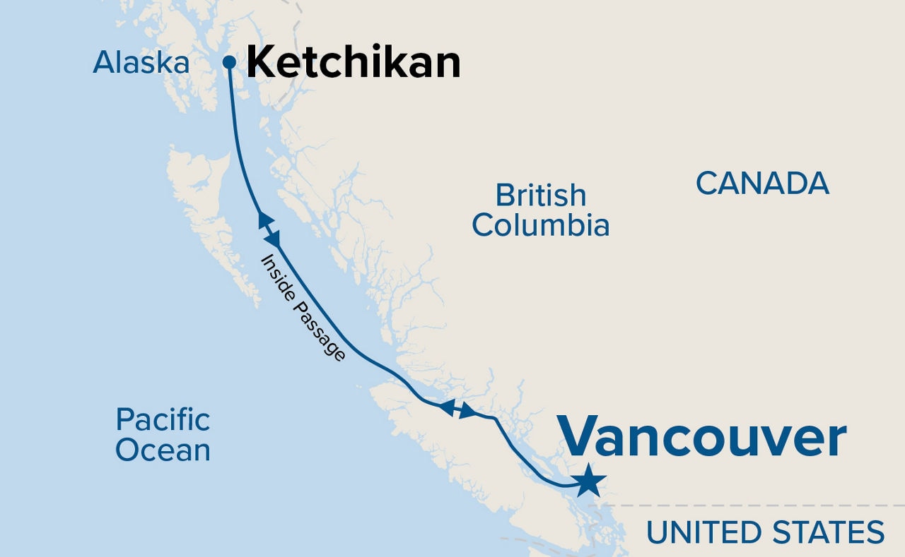 Alaska Sampler — Itinerary Map