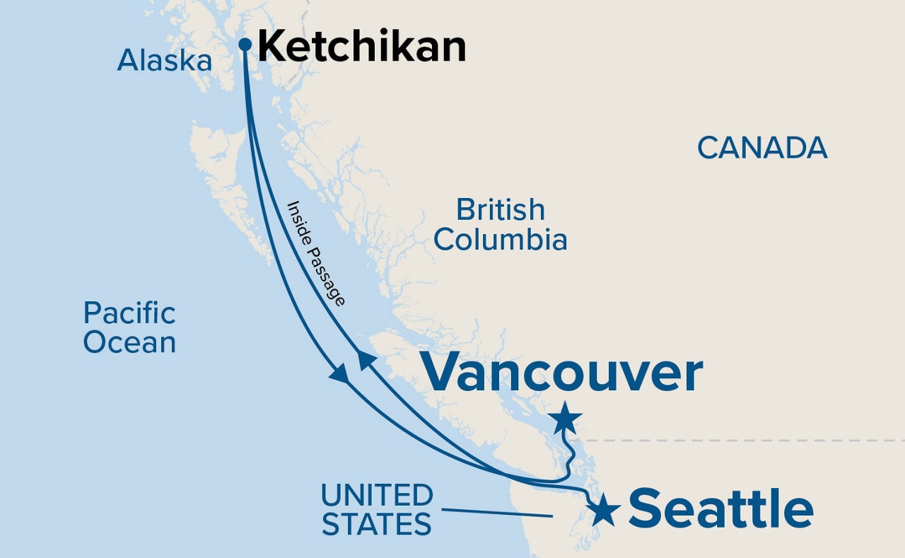 Alaska Sampler — Itinerary Map