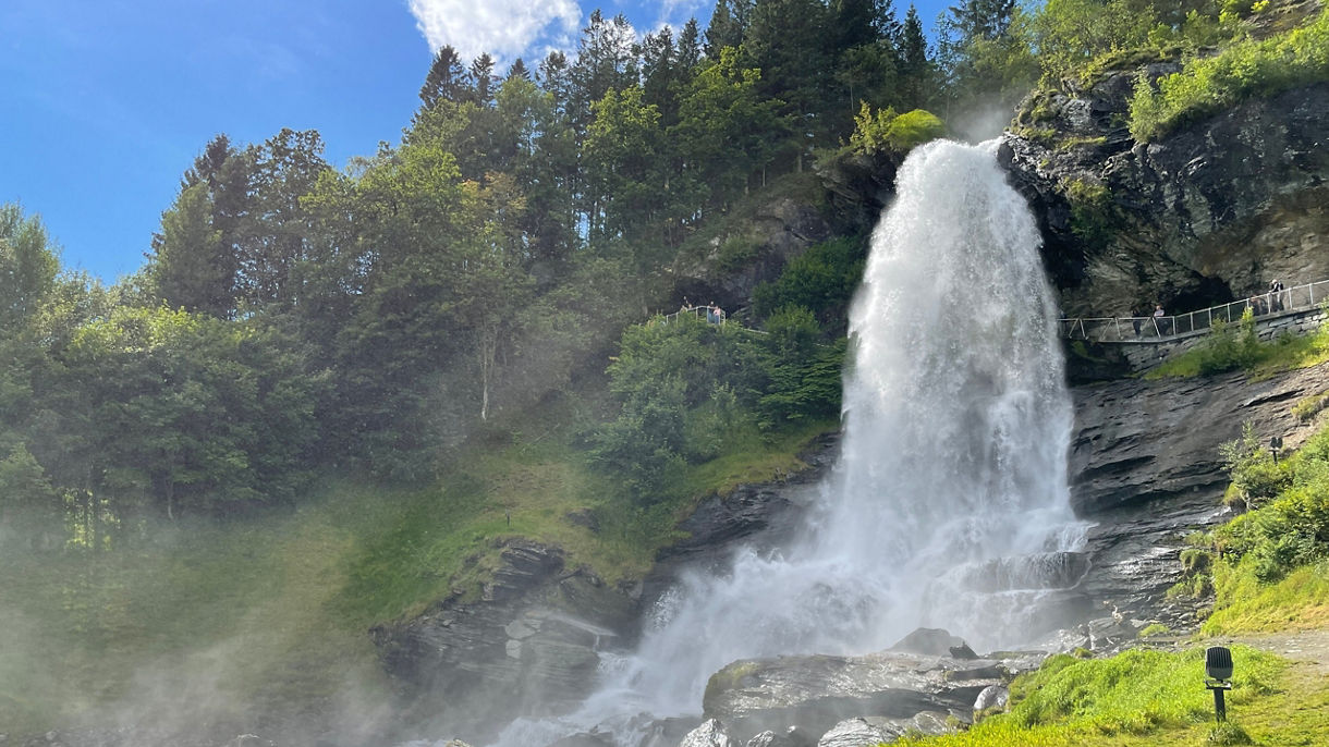 Fjords and Waterfall