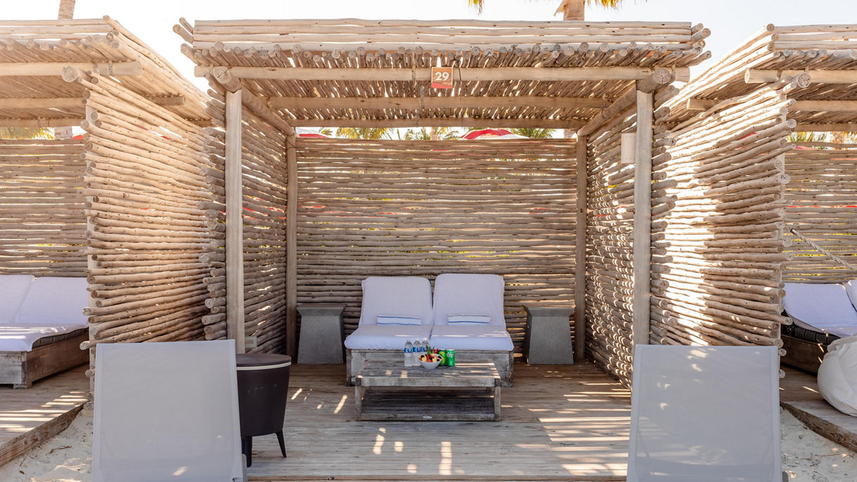 Beachfront Private Cabana for Four at Beach 360
