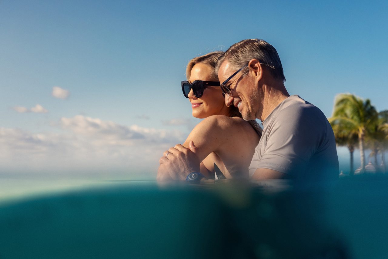 Take in the ocean view from our infinity pool.