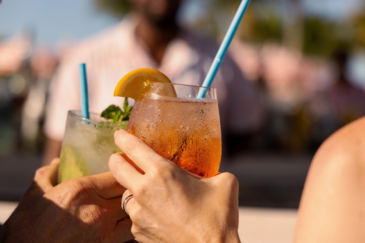 Take in the ocean view from our infinity pool.
