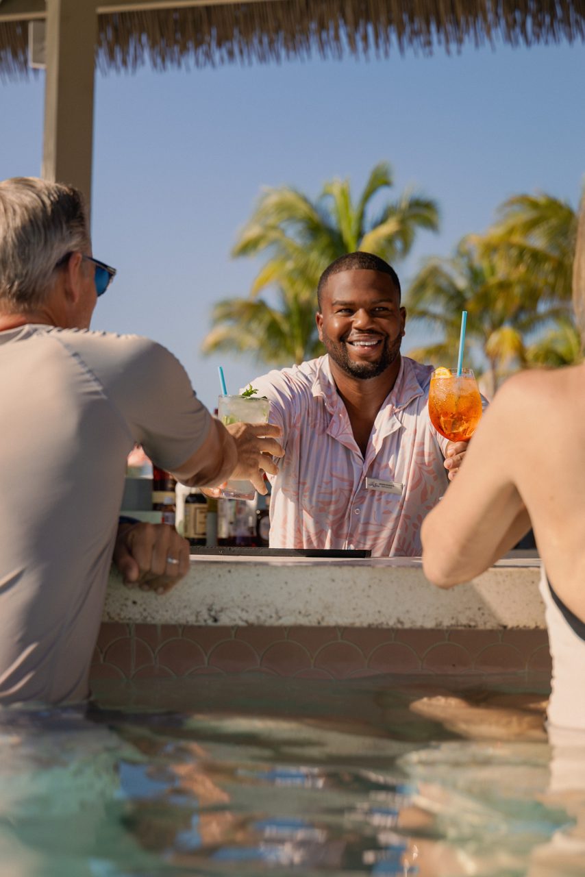 The private beach at Pearl Cove Beach Club.