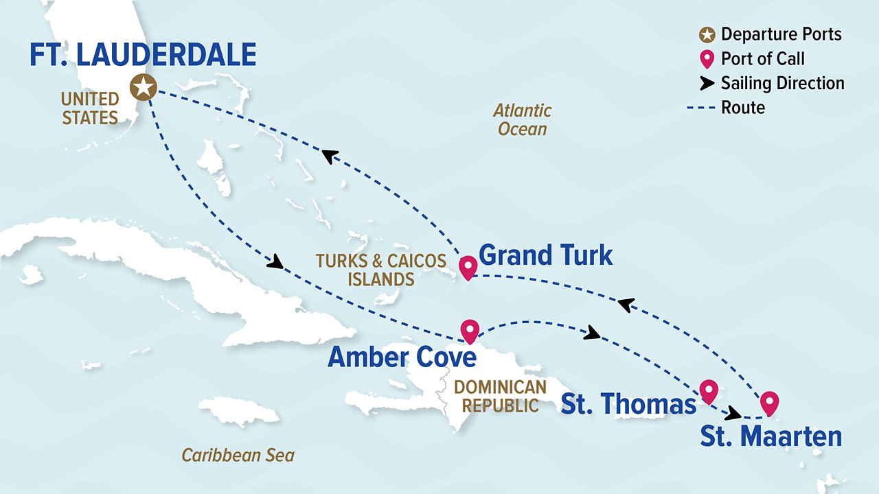 Eastern Caribbean with St. Thomas Holiday — Itinerary Map