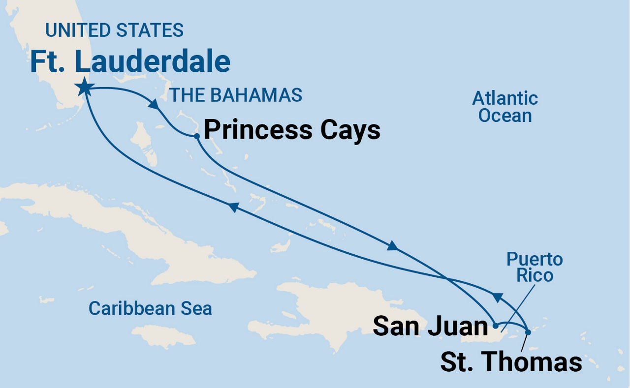 Eastern Caribbean with St. Thomas — Itinerary Map