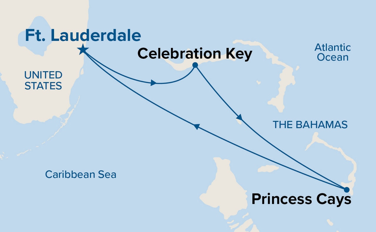 Eastern Caribbean Getaway with Celebration Key — Itinerary Map