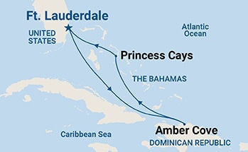 Caribbean Getaway with Grand Turk — Itinerary Map