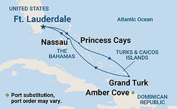 Eastern Caribbean with Celebration Key Holiday — Itinerary Map