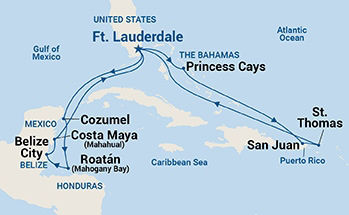 Eastern Caribbean Adventurer — Itinerary Map