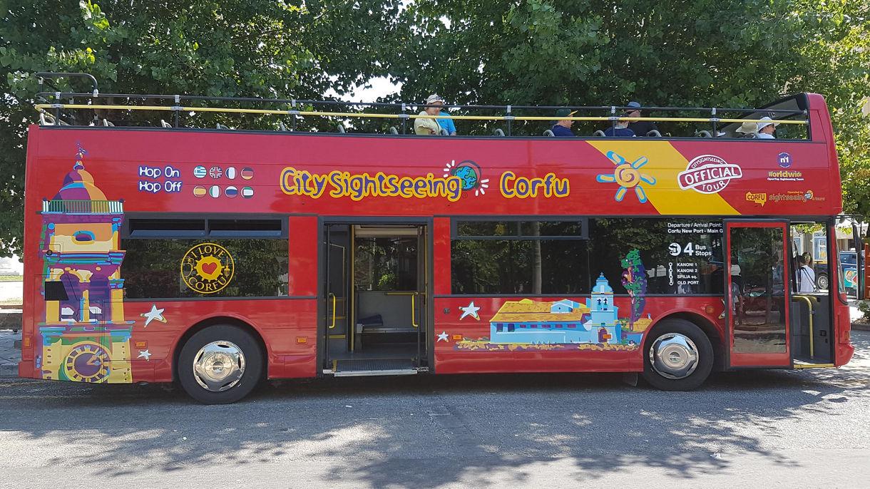 Corfu by Hop-on,Hop-off bus: City/Kanoni Line