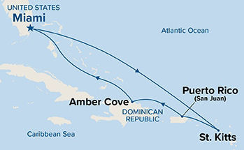 Eastern Caribbean with St. Kitts — Itinerary Map