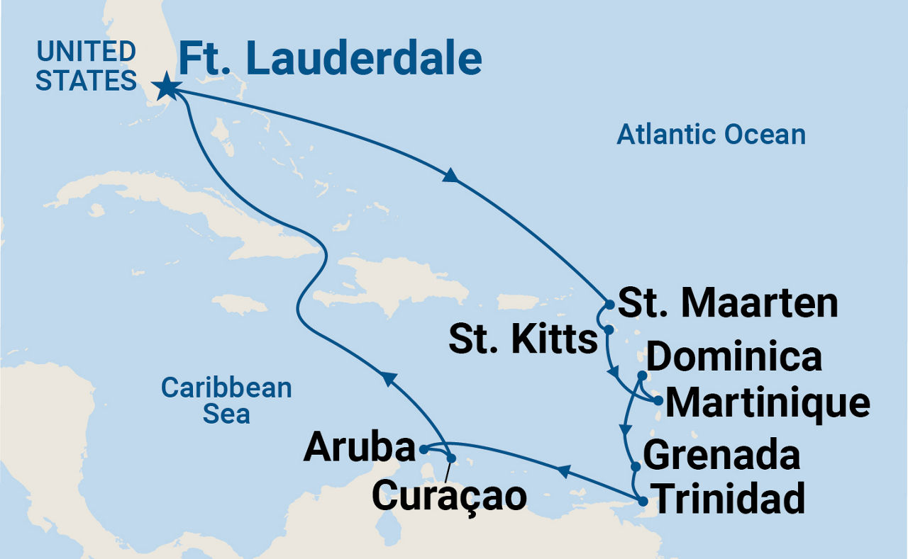 Circle Caribbean — Itinerary Map