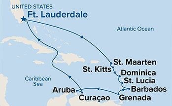 Circle Caribbean — Itinerary Map