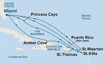 Eastern Caribbean Adventurer — Itinerary Map
