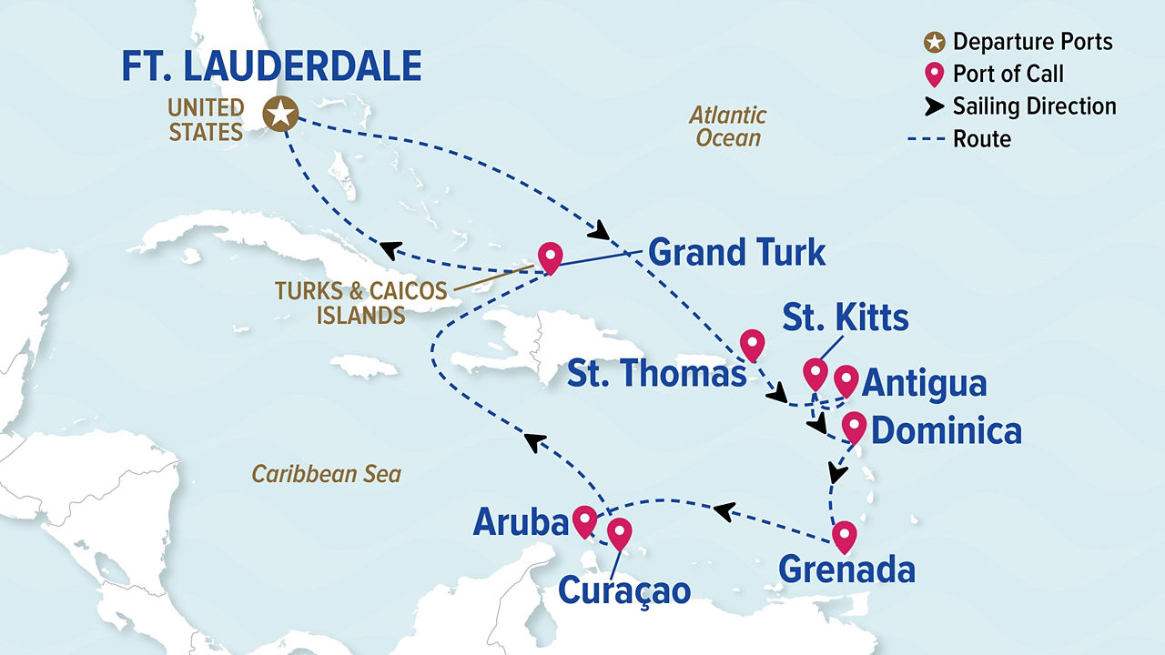 Circle Caribbean Holiday — Itinerary Map