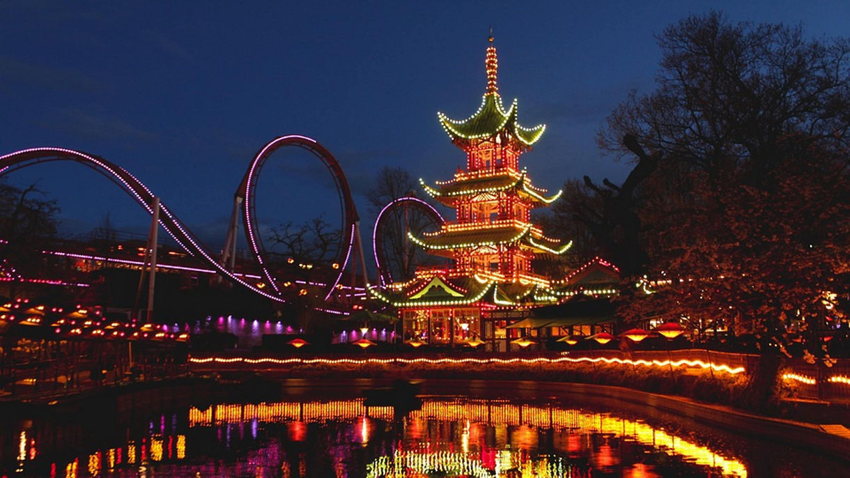 Tivoli Gardens at Night