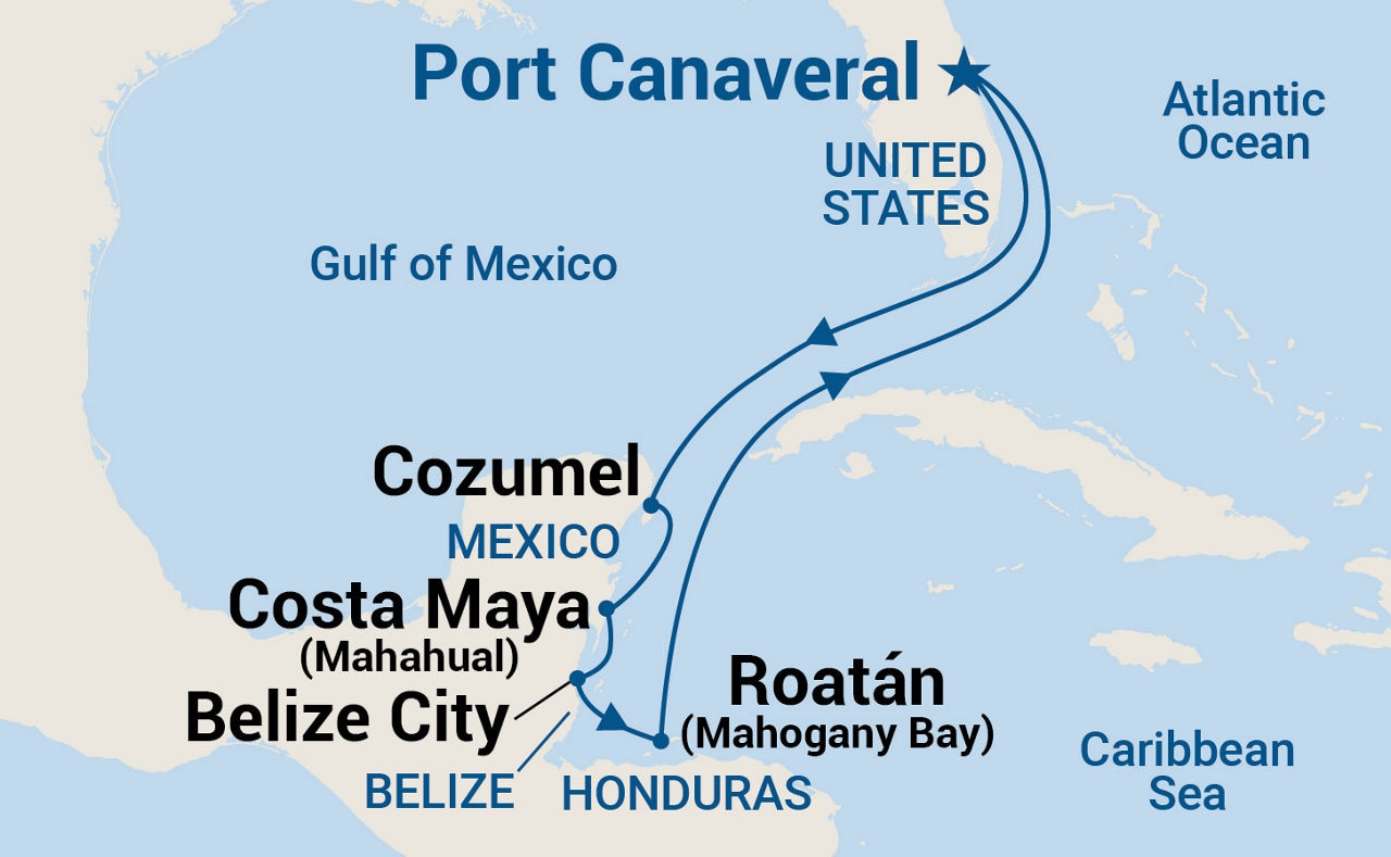 Eastern Caribbean with Puerto Rico — Itinerary Map