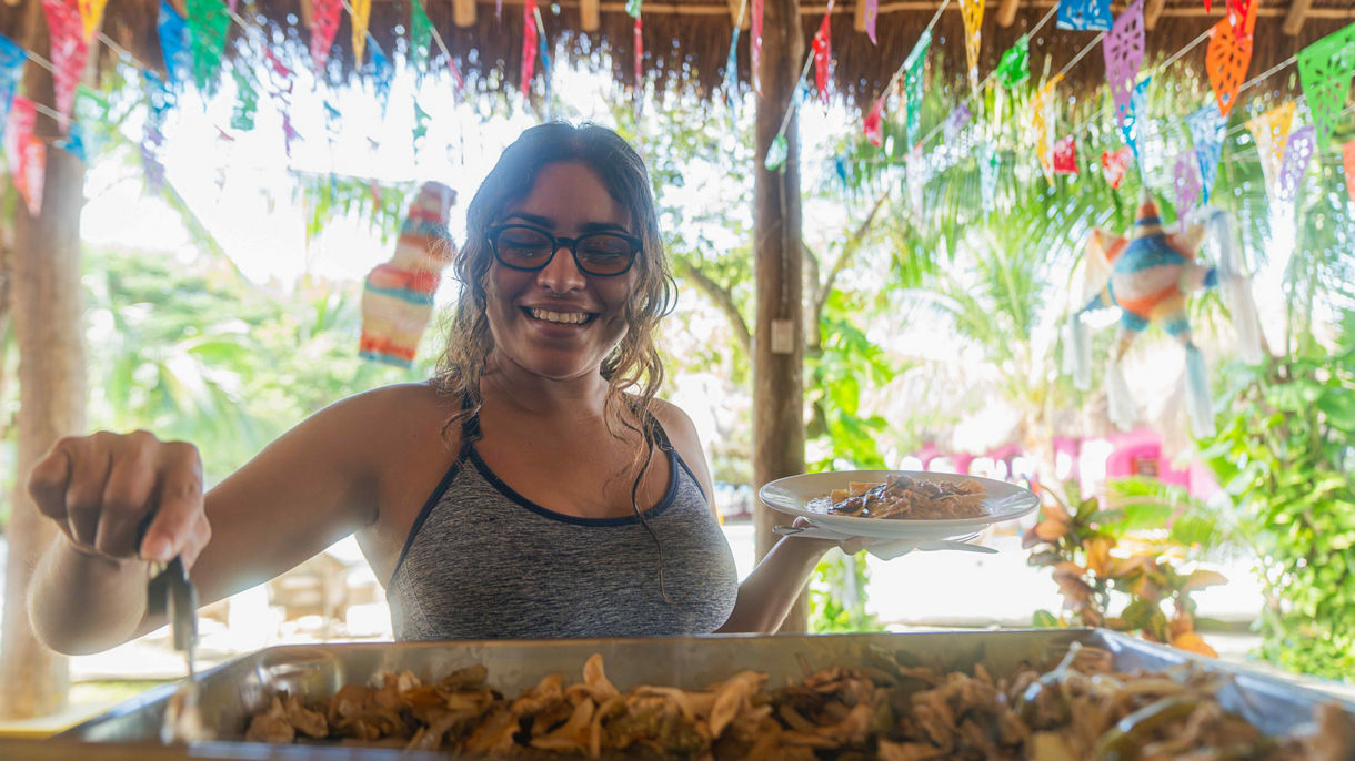 Cenote Swim at Kanan Park & All-Inclusive Beach with Lunch