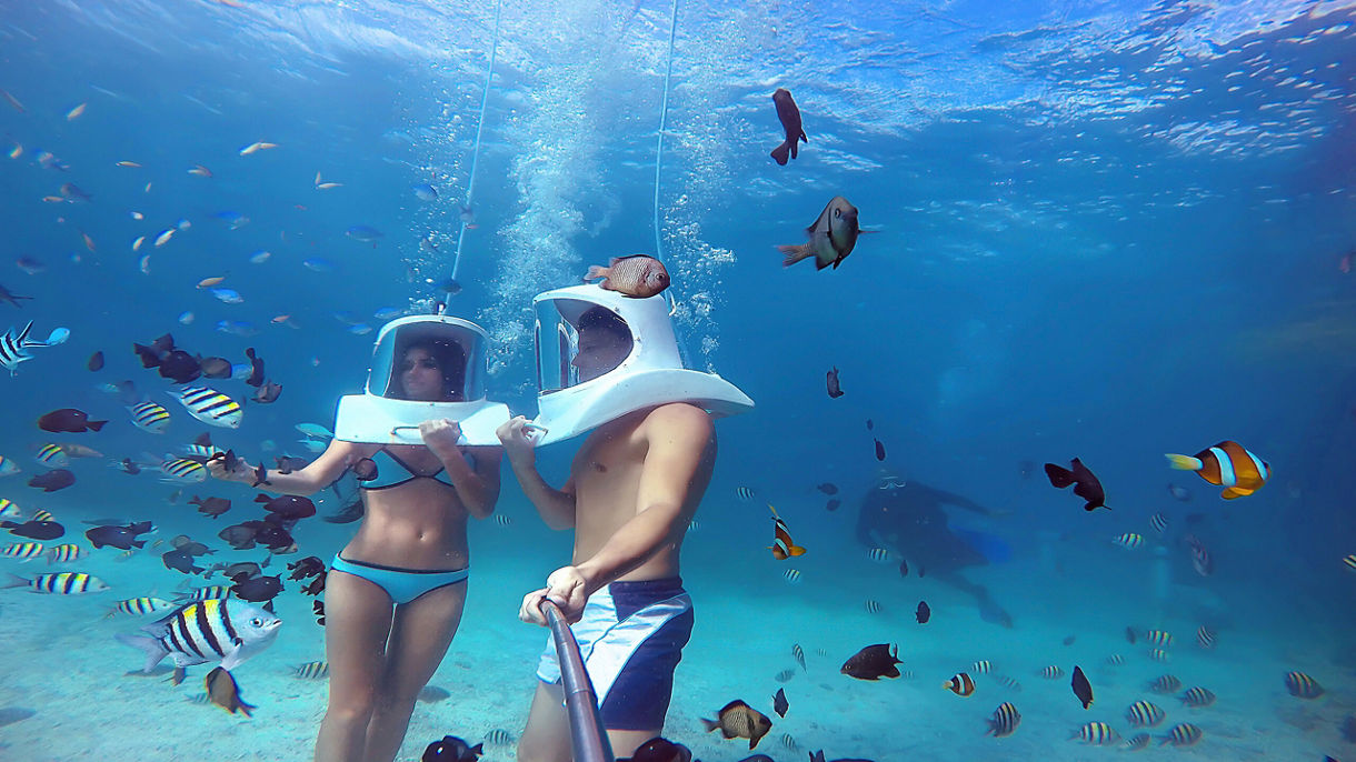 Helmet Diving at Jeannie's Beach