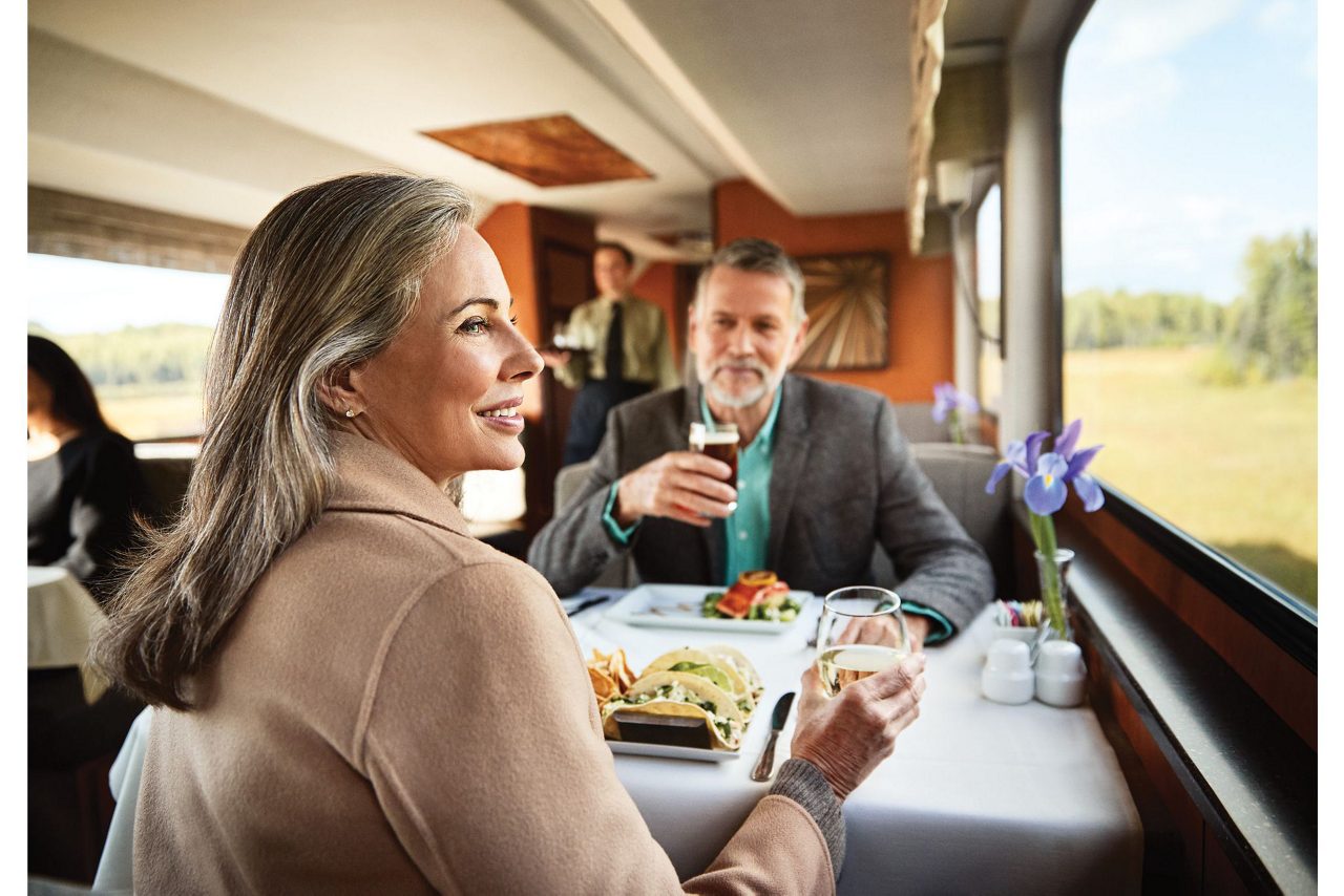 Enjoy hearty Alaska favorites and handcrafted drinks in the relaxed setting of Fannie Q’s Saloon.