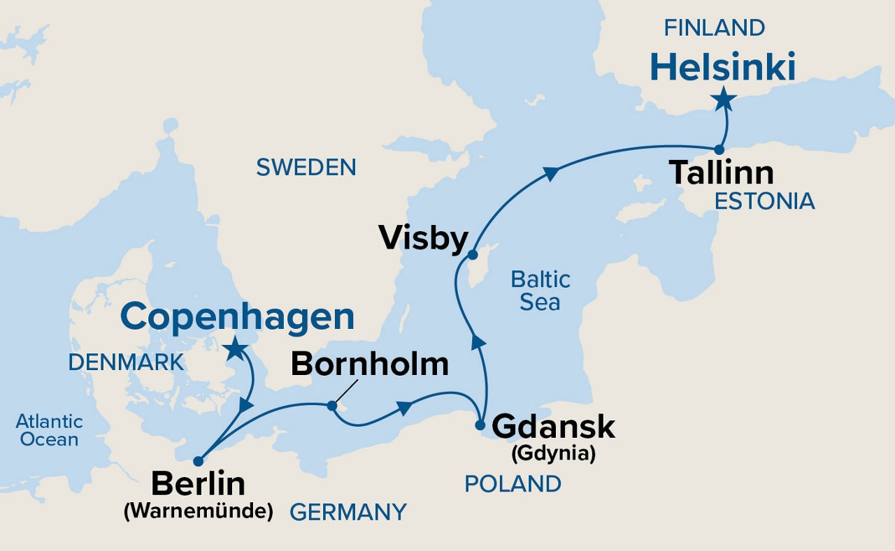 Baltic Treasures — Itinerary Map