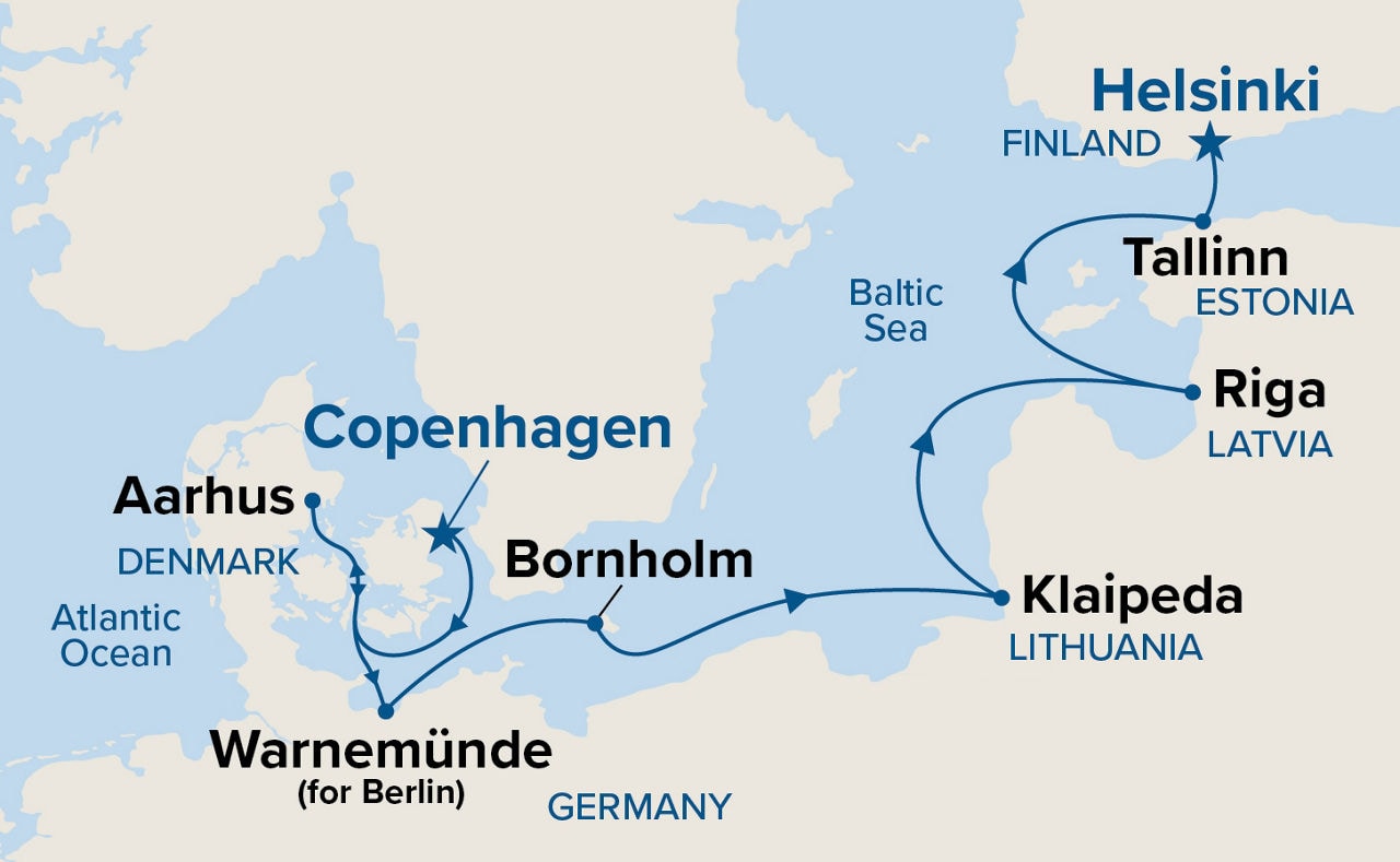 Baltic Treasures — Itinerary Map