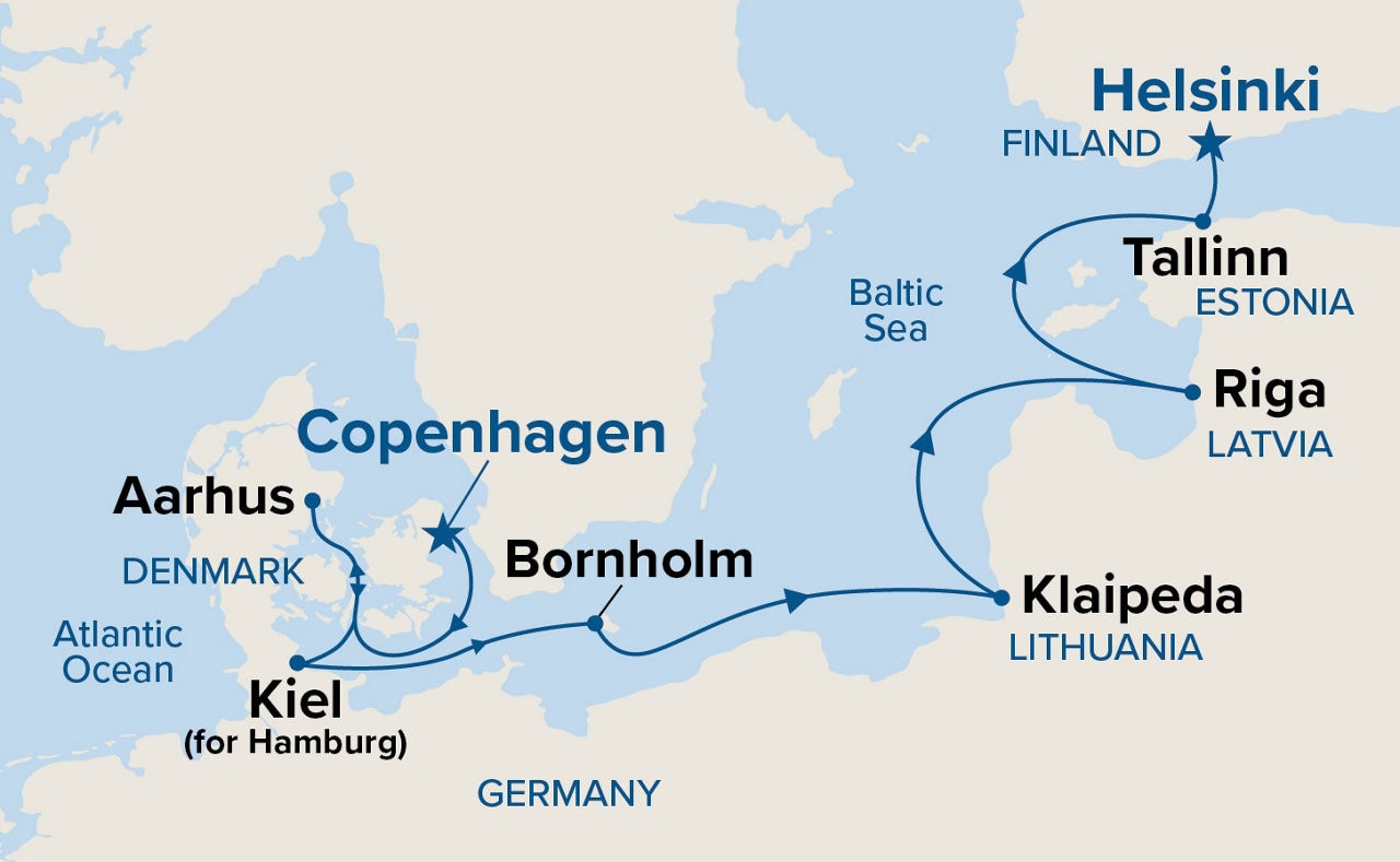 Baltic Treasures — Itinerary Map