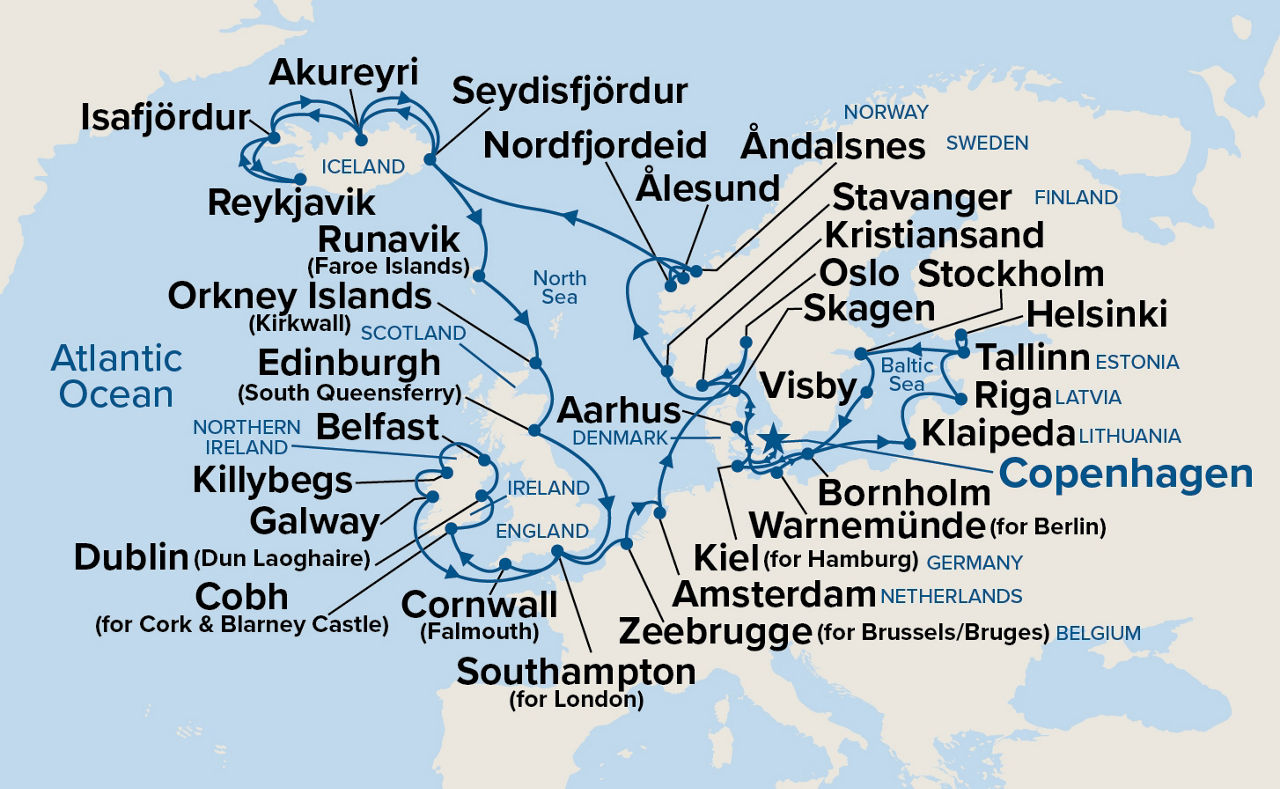 Ultimate European Journey — Itinerary Map