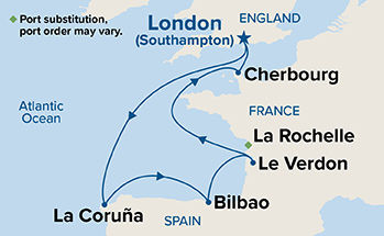 Spain & France — Itinerary Map