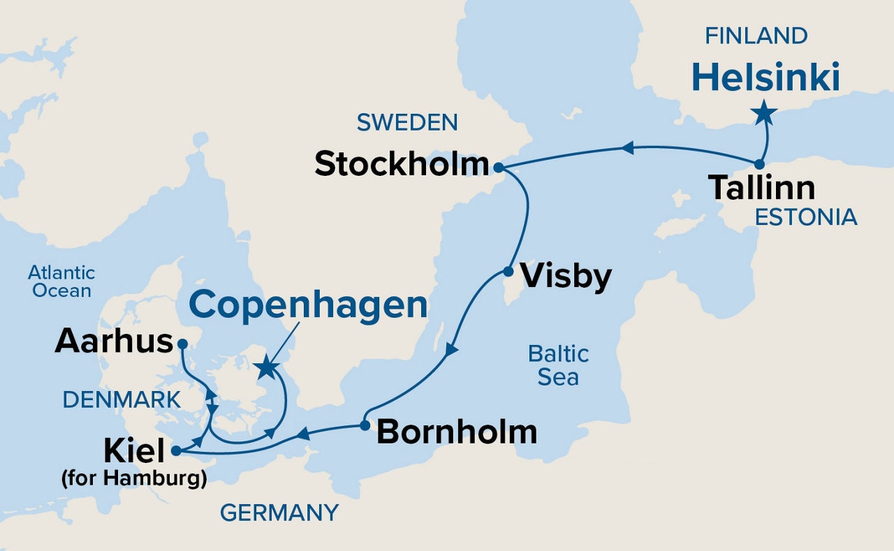 Baltic Treasures — Itinerary Map
