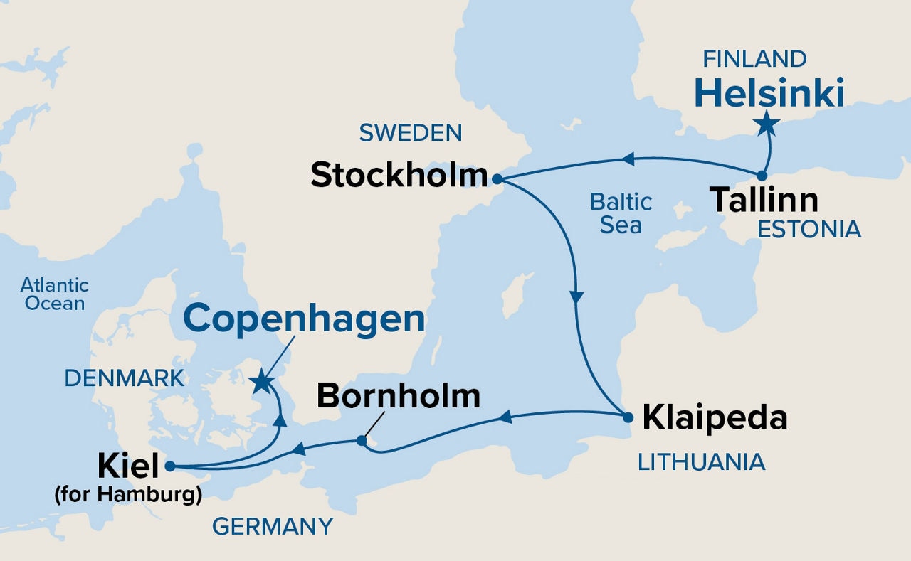 Baltic Treasures — Itinerary Map