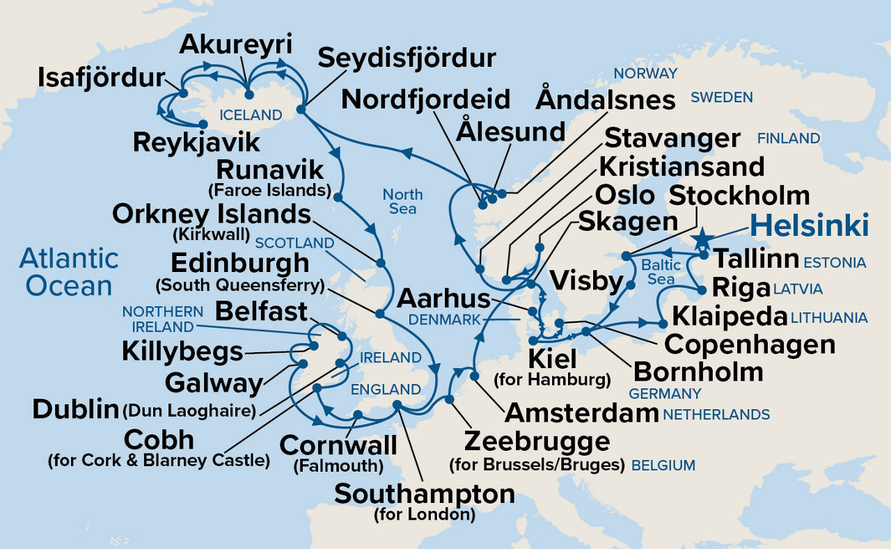 Ultimate European Journey — Itinerary Map