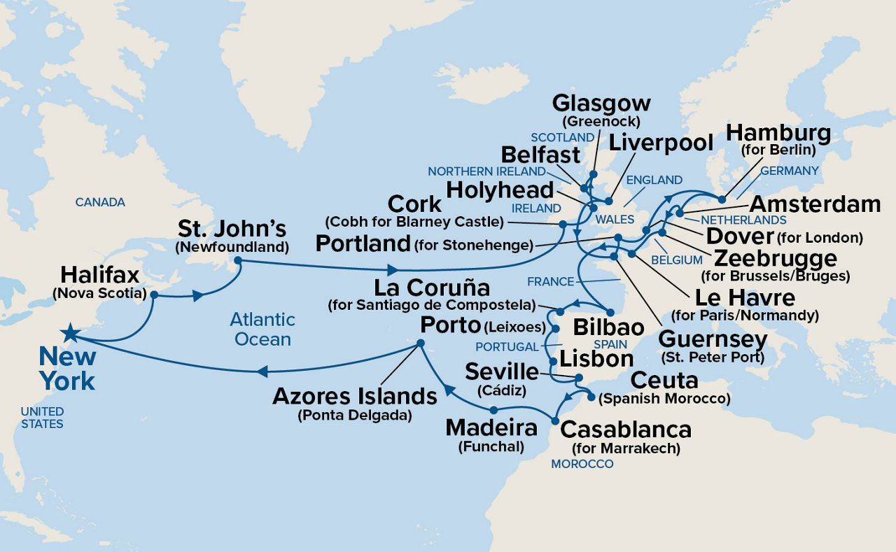 Northern Europe Grand Odyssey — Itinerary Map
