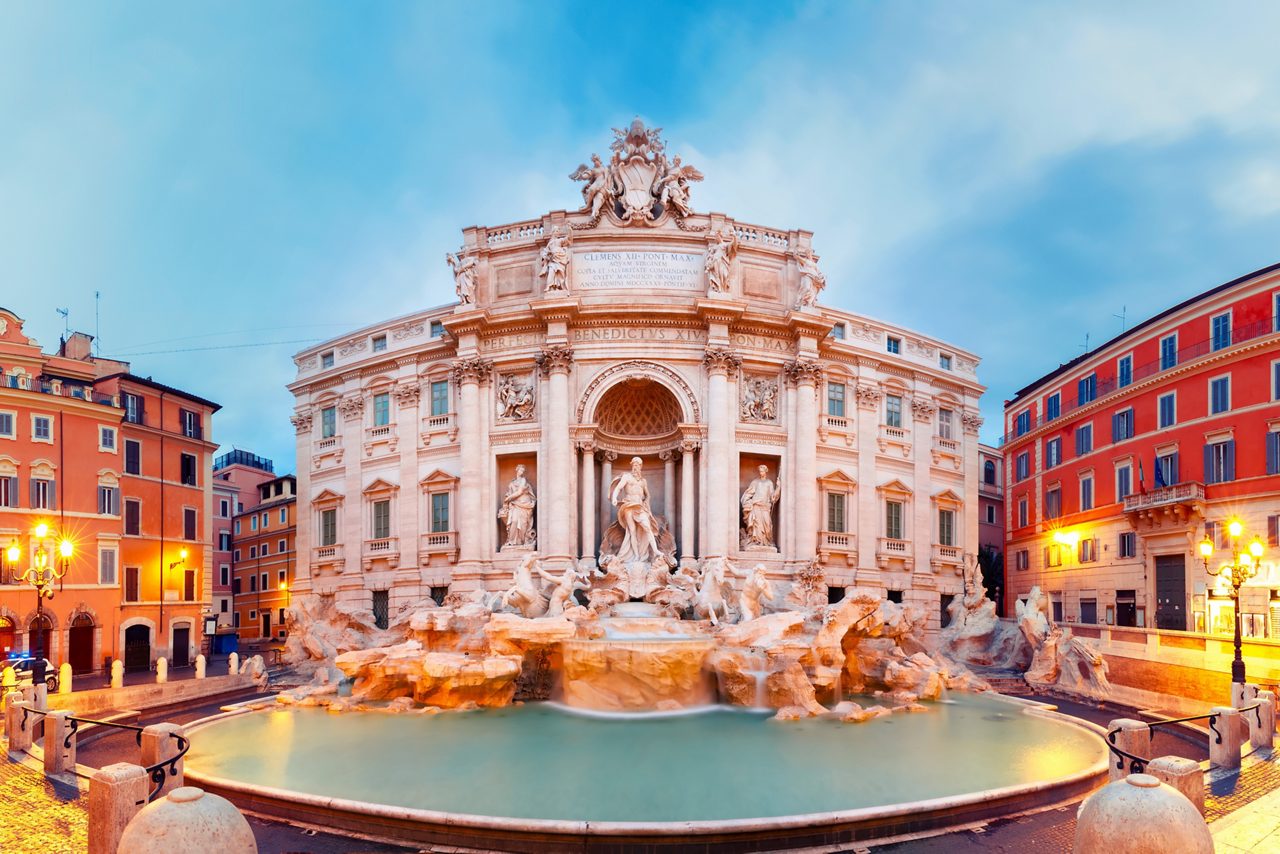 Rome Trevi Fountain in Rome, Italy
