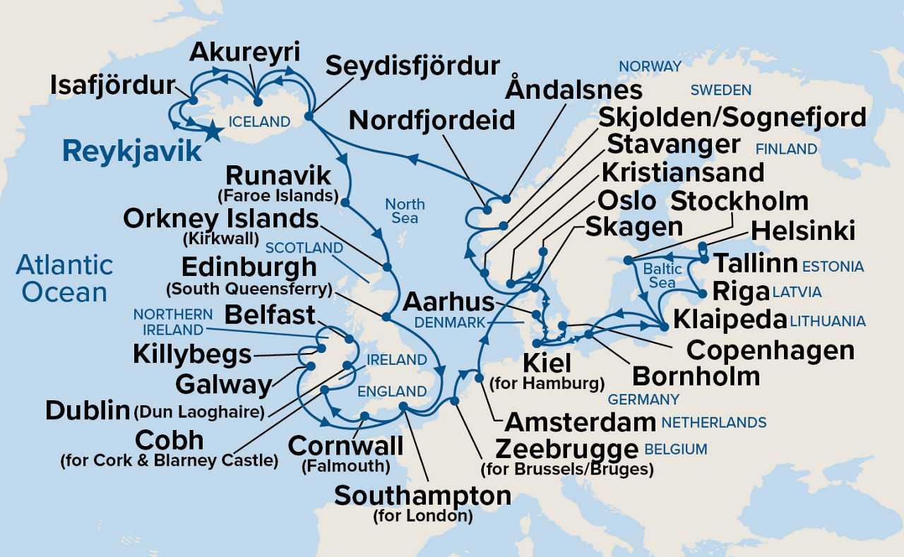 Ultimate European Journey — Itinerary Map