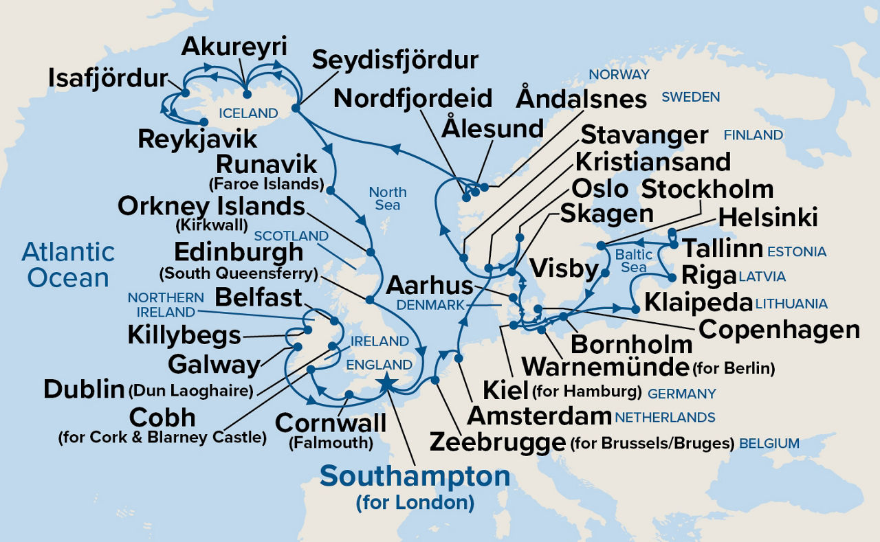 Ultimate European Journey — Itinerary Map