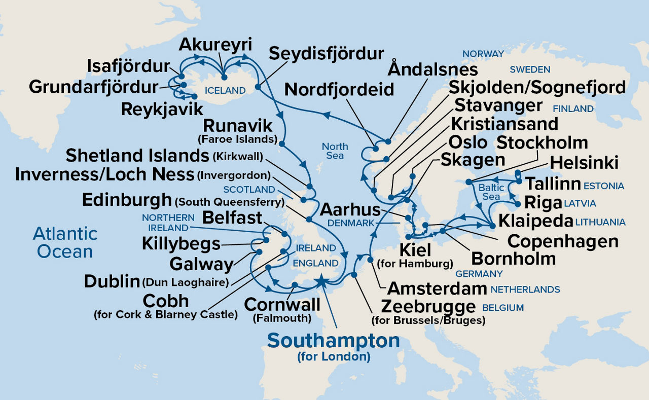 Ultimate European Journey — Itinerary Map