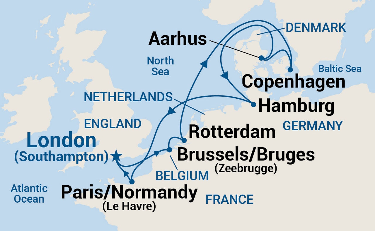 European Capitals — Itinerary Map