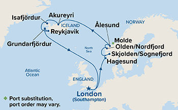 Iceland & Norway — Itinerary Map