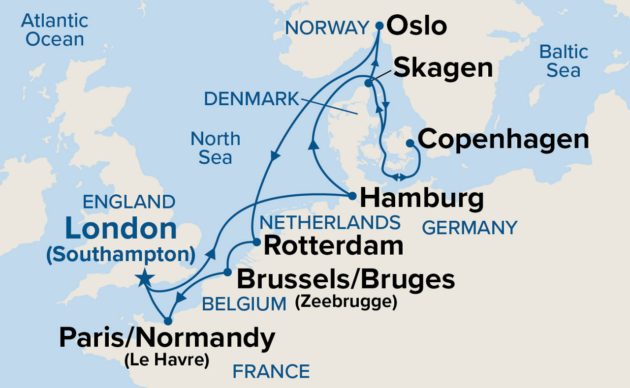 European Capitals — Itinerary Map