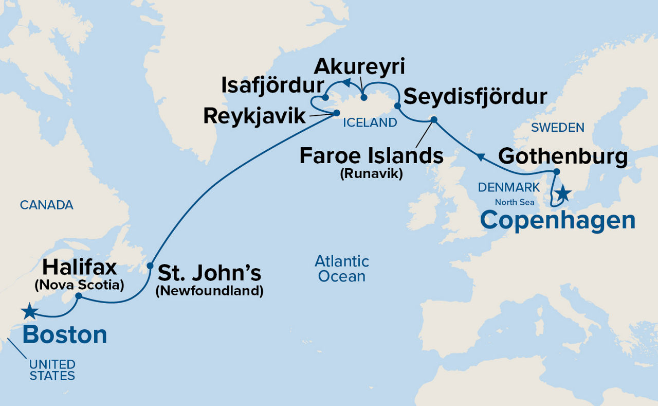 Fire & Ice Explorer — Itinerary Map