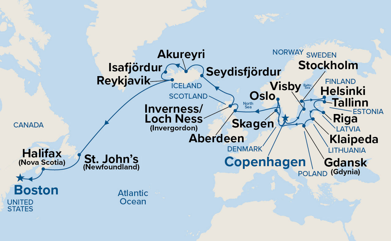 Northern European Grand Adventure — Itinerary Map