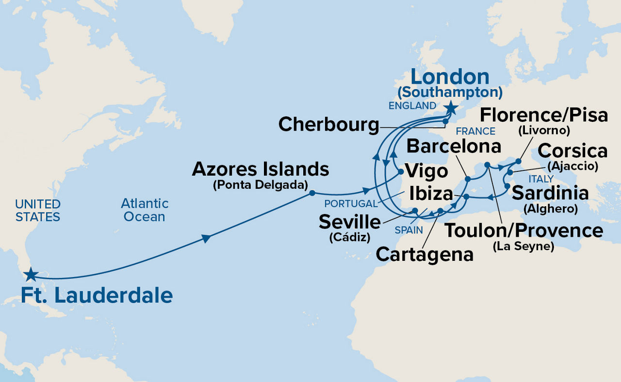 Western Europe Grand Adventure — Itinerary Map