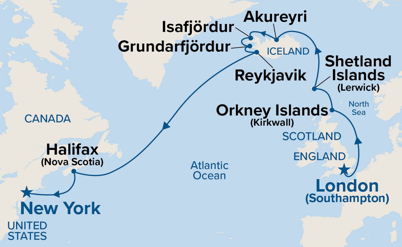 Fire & Ice Explorer — Itinerary Map