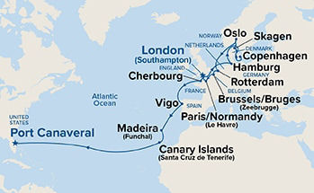 Northern Europe & Canary Islands Grand Adventure — Itinerary Map