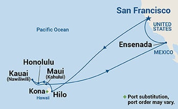 Hawaiian Islands — Itinerary Map