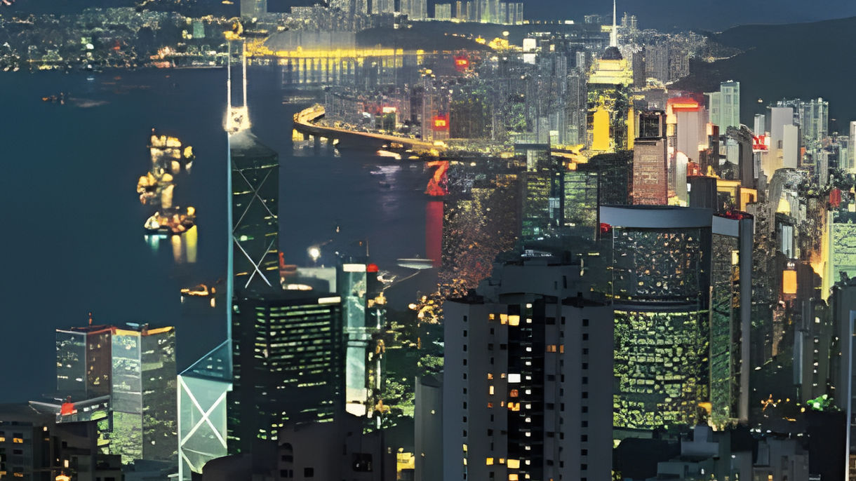 Hong Kong Night Lights & Sky100