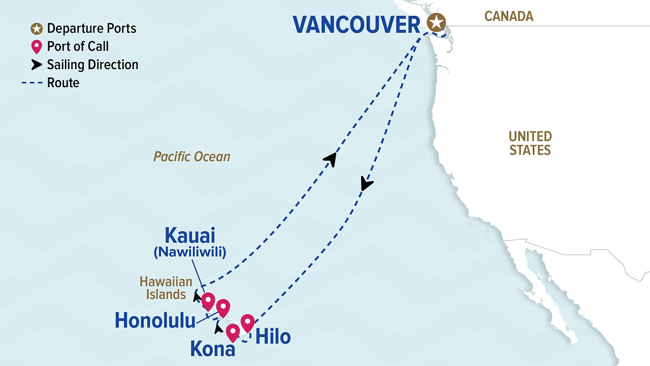 Hawaiian Islands — Itinerary Map