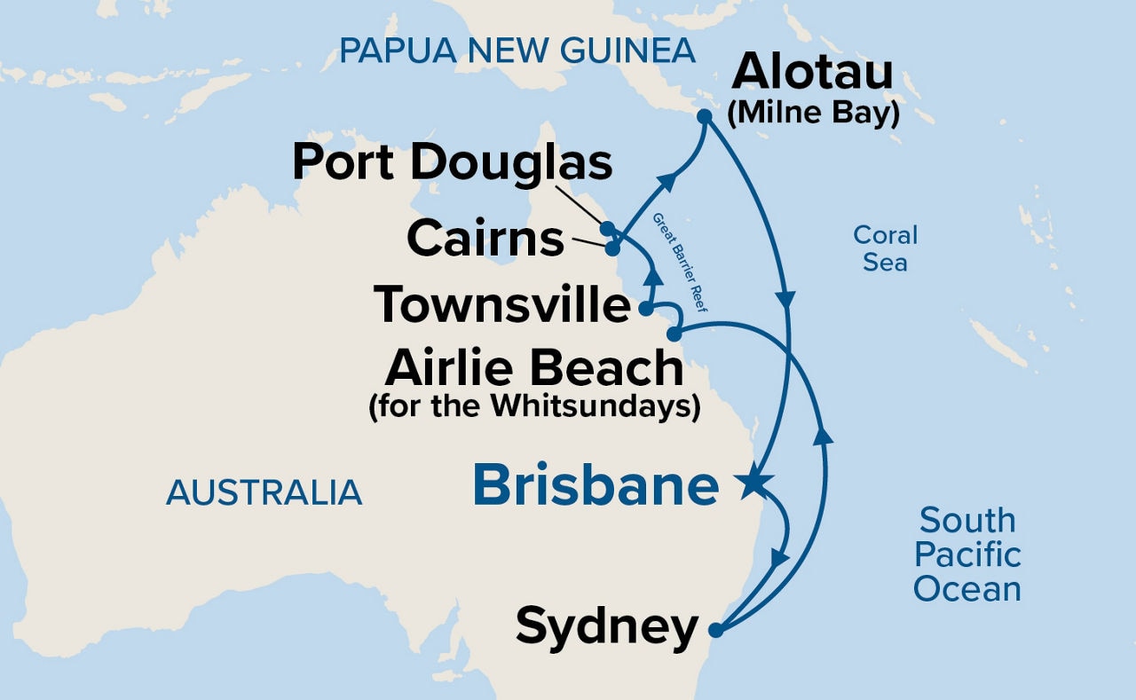 Papua New Guinea — Itinerary Map